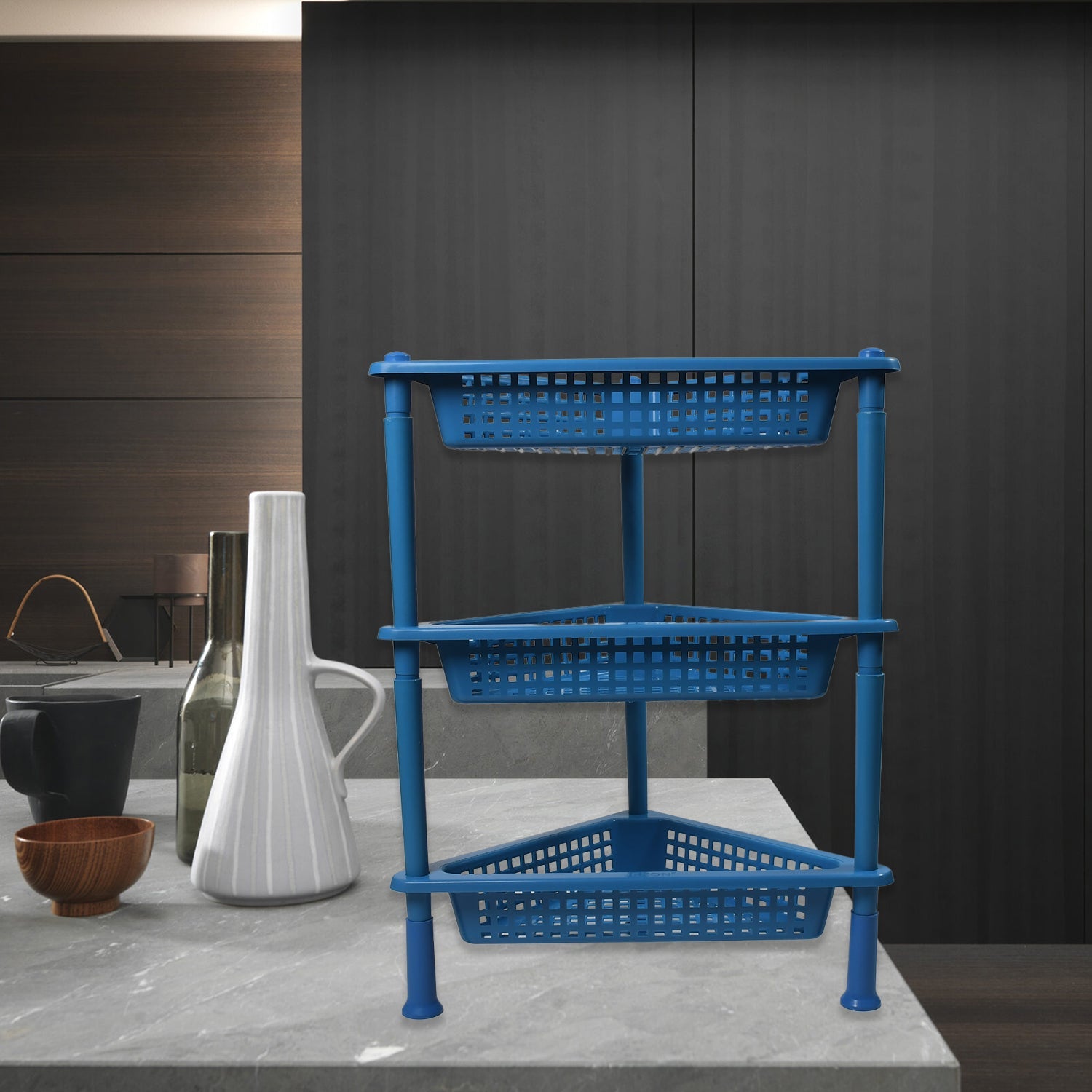 2812 Triangle Storage Plastic 3-Tier Rack Shelf For Kitchen, Living Room, Bathroom, Office DeoDap 2812 Triangle Storage Plastic 3-Tier Rack Shelf For Kitchen, Living Room, Bathroom, Office DeoDap